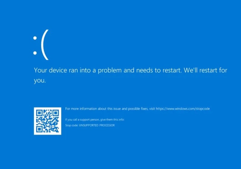 Обновление Windows 11 привело к синим экранам смерти с ошибкой «неподдерживаемый процессор»