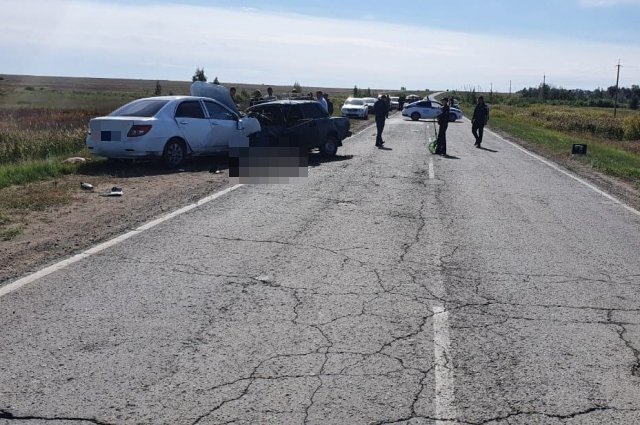 Под Новосибирском 3 человека погибли при лобовом столкновении двух машин