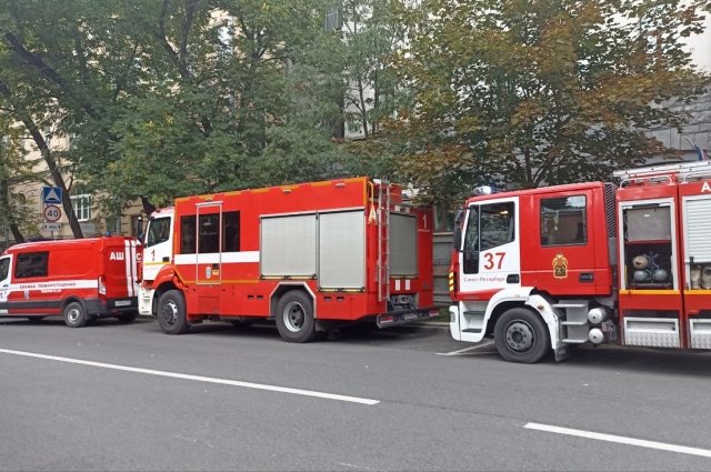 МЧС: в Петербурге потушили пожар в ангаре автосервиса