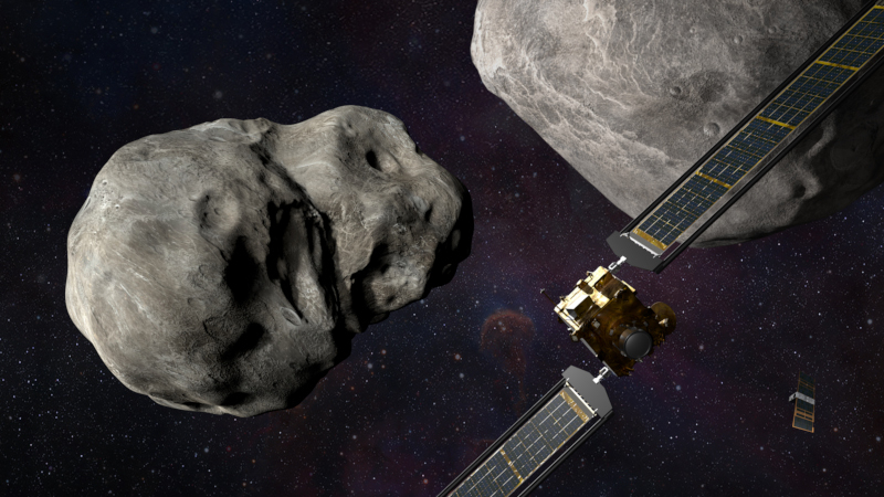 Астероид Диморф после удара зондом DART потерял стабильность орбиты и начал сближаться с Дидимом