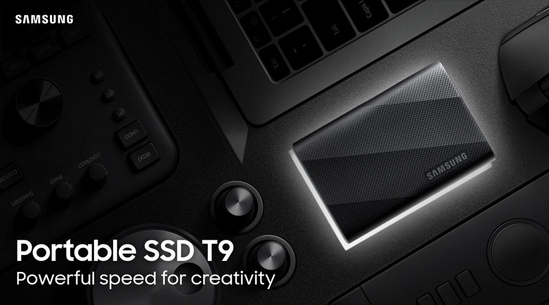 Samsung выпустила внешние накопители Portable SSD T9 со скоростью до 2000 Мбайт/с