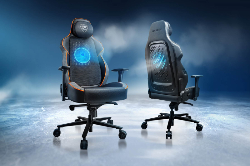 Cougar представила антипригарное геймерское кресло NXSYS AERO с 200-мм RGB-вентилятором