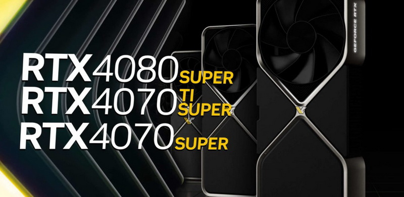 NVIDIA растянет запуск видеокарт GeForce RTX 4070 Super, RTX 4070 Ti Super и RTX 4080 Super на весь январь