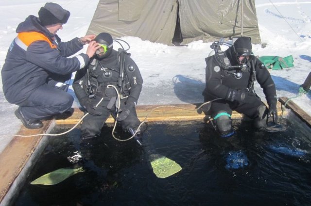 В Красноярском крае нашли тело рыбака, провалившегося под лед на снегоходе