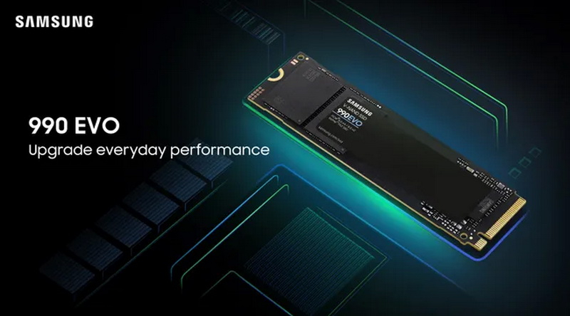 Samsung представила 990 Evo — первый в мире SSD, способный работать в режимах PCIe 4.0 x4 или PCIe 5.0 x2