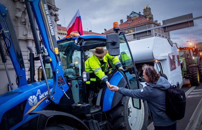 Чешские фермеры собрались в Праге на акцию против аграрной политики властей