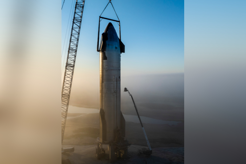 SpaceX разместила новый Starship на стартовой площадке для испытаний перед четвёртым запуском