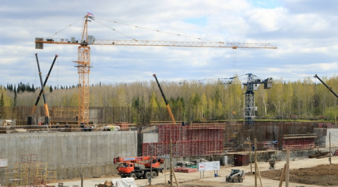 При строительстве модуля фабрикации ядерного топлива ОДЭК уложено более 100 тысяч кубометров бетона