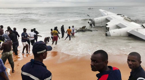 Самолет украинской компании разбился у берегов Кот-д'Ивуара