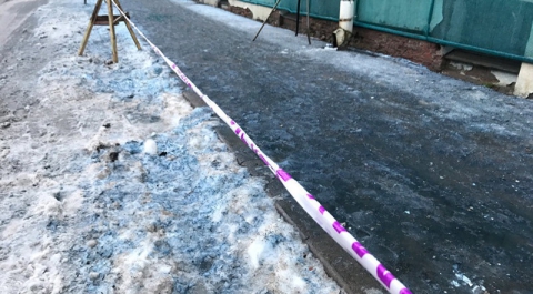 Сине-фиолетовый снег выпал в Санкт-Петербурге