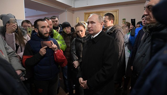 Путин пообещал жителям Кемерово наказать всех виновников трагедии в ТЦ‍