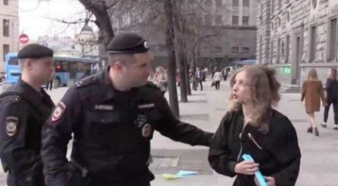 На Лубянке задержали протестующих против блокировки Telegram