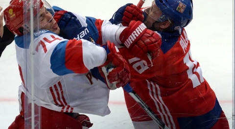 Вторая победа сборной России по хоккею на Кубке Первого канала