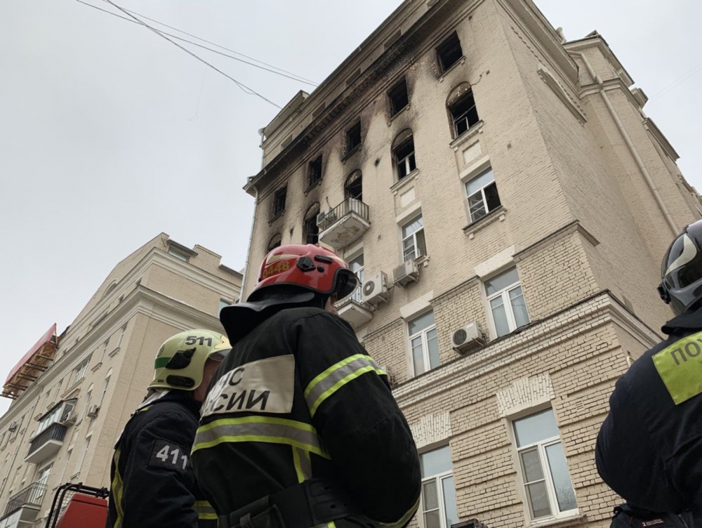 Число погибших в пожаре на Никитском бульваре возросло до семи человек