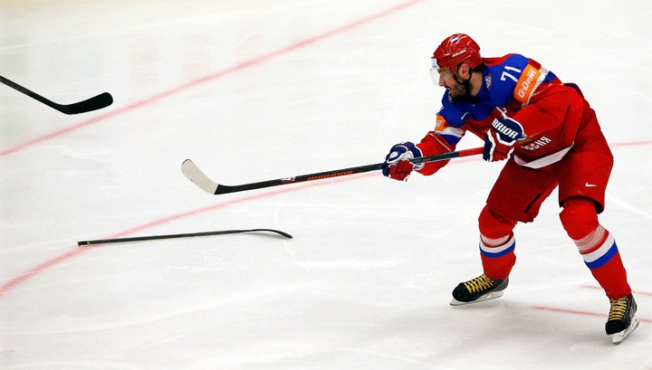 Российские хоккеисты нанесли поражение команде Латвии