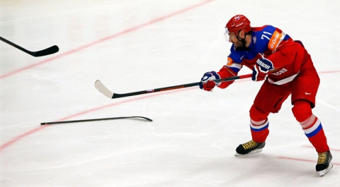 Российские хоккеисты нанесли поражение команде Латвии