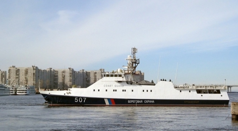 В Санкт-Петербурге спущен на воду пограничный сторожевой корабль «Преданный»
