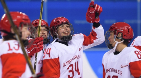 Российские хоккеистки вышли в полуфинал на Олимпиаде в Пхенчхане
